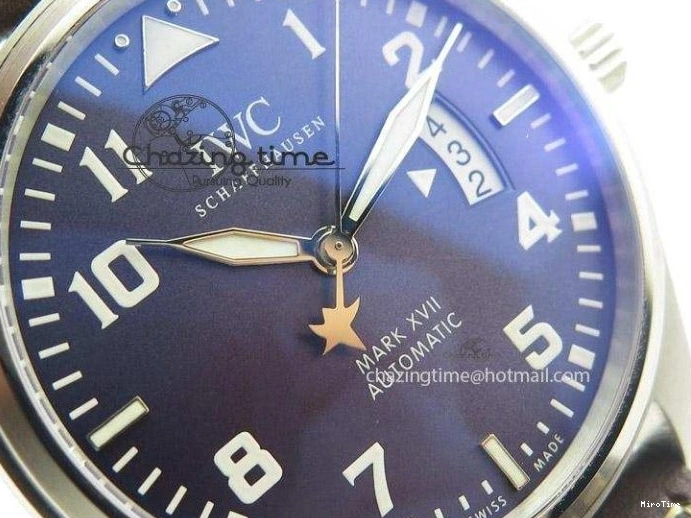 MIROTIME 0202 Mark XVII Le Petit Prince MK Maker 1:1 Best Edition SS Blue Dial On Brown Leather Strap A ComfortFit 7377